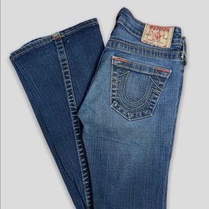 True Religion Low Rise Flare Jeans
